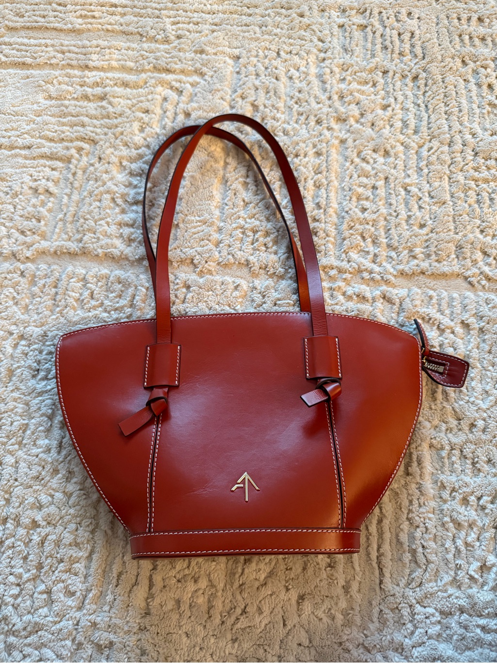 Manu Atelier Mulan Leather Tote Bag Made In Turkey